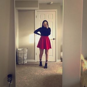 Bright red beautiful skirt